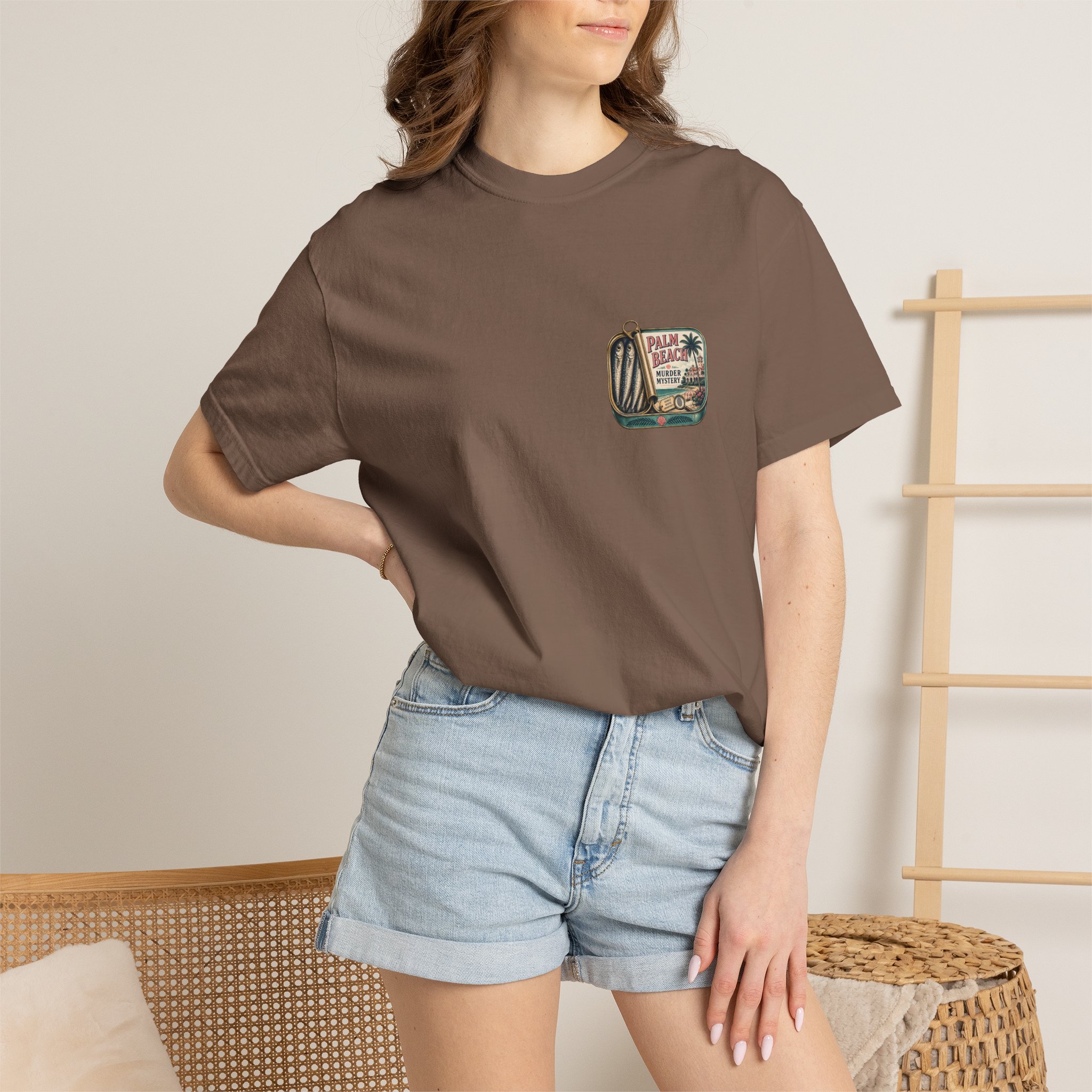 tinned fish t shirt | palm beach murder mystery graphic tee tinned fish t shirt | palm beach murder mystery graphic tee