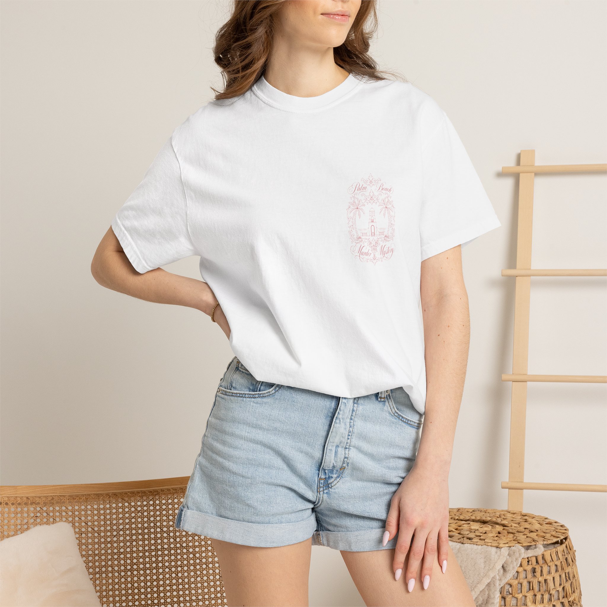 clock tower t shirt | palm beach murder mystery graphic tee clock tower t shirt | palm beach murder mystery graphic tee