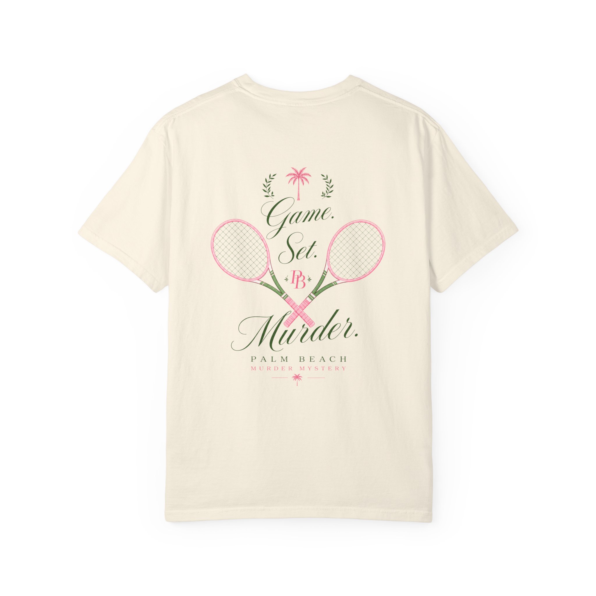 Game Set Murder Tennis T-shirt | Palm Beach Murder Mystery - Image 6