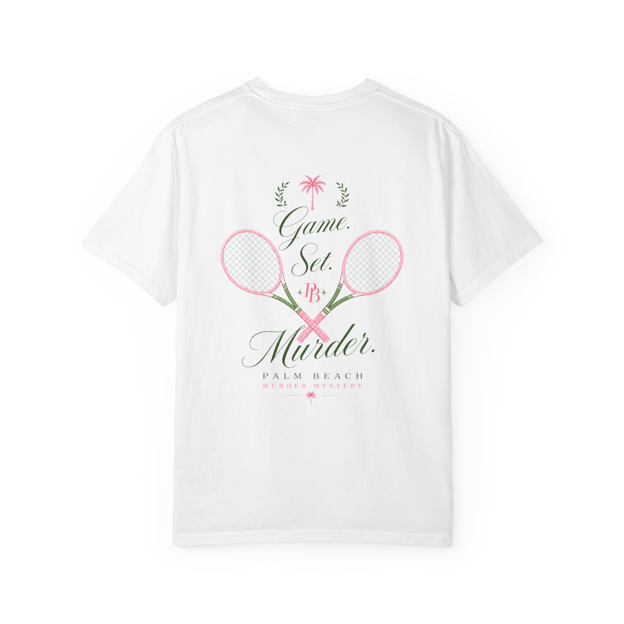 Game Set Murder Tennis T-shirt | Palm Beach Murder Mystery